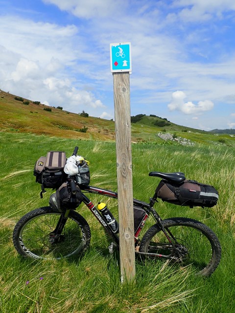 MTB sign in Zelengora, direction to "no way"