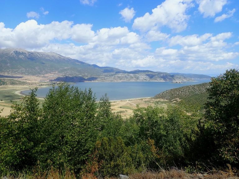 Leaving Great Prespa Lake on Albanian side close to Pustec village.