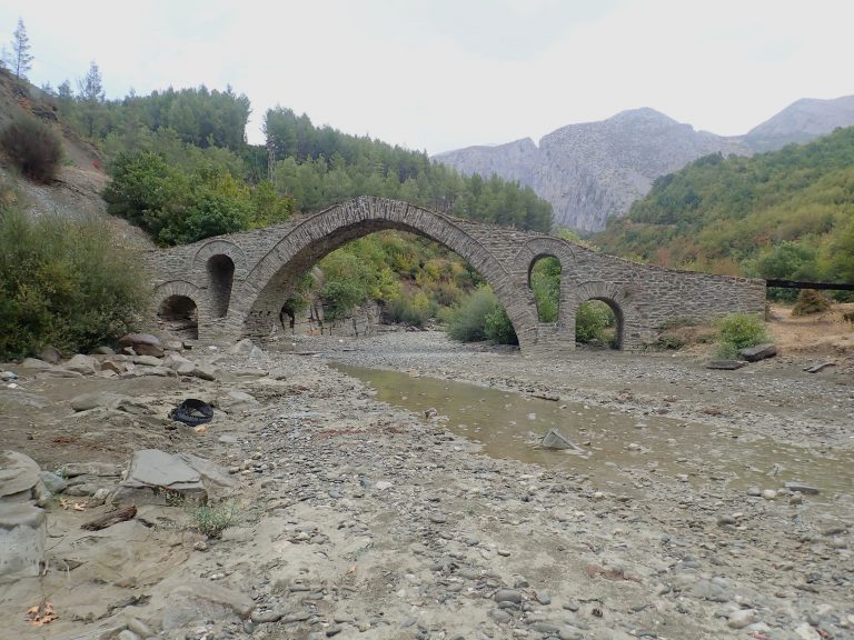 The original Turkish bridges are often seen on Albanian rivers.
